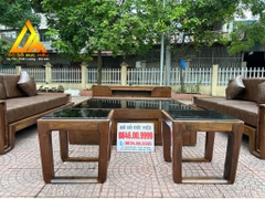 Combo Sofa Kệ Tivi gỗ óc chó(Lào Cai)