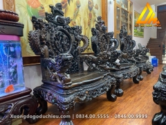 Bộ Rồng Đỉnh Mun Hoa Lào 12 món(Bắc Giang)