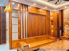 Combo Vách Kệ & Sofa Gõ Đỏ