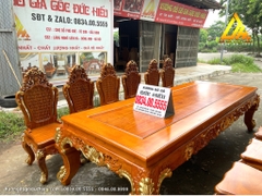 Bàn Ăn Dát Vàng 12 Ghế Louis(Bán về Thanh Hoá)