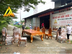 Bàn Ăn Dát Vàng 12 Ghế Louis(Bán về Thanh Hoá)