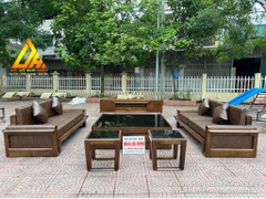 Combo Sofa Kệ Tivi gỗ óc chó(Lào Cai)
