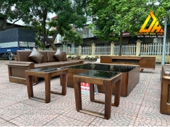 Combo Sofa Kệ Tivi gỗ óc chó(Lào Cai)