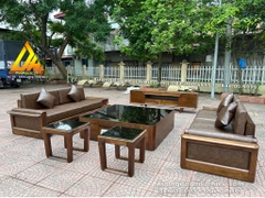 Combo Sofa Kệ Tivi gỗ óc chó(Lào Cai)