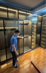Tủ Áo Cánh Kính + Giường Gỗ Thịt