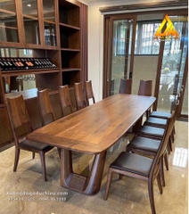 Bàn Ăn 12 Ghế gỗ óc chó Bắc Mỹ