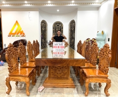Bộ Bàn Ăn 12 Ghế Nguyên Khối(Hưng Yên)