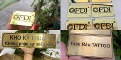 Tem inox vàng xước, tem vàng gương gia công theo yêu cầu tại TP. Hồ Chí Minh