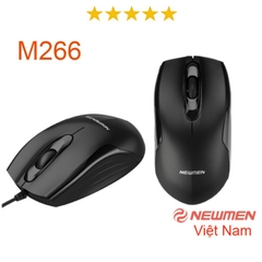 Chuột máy tính văn phòng có dây NEWMEN M266 Đem/Tím