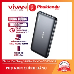 Pin Sạc Dự Phòng 10.000mAh sạc nhanh 20W VIVAN VPB-N10