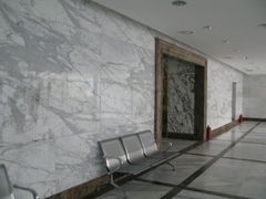 Đá marble trắng thang máy đẹp