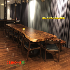 Bàn ghế gỗ nguyên khối HA613