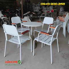 Bàn ghế khung sắt HA117