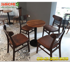 Bộ bàn ghế cafe gỗ HA714