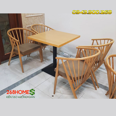 Bộ bàn ghế cafe gỗ HA730