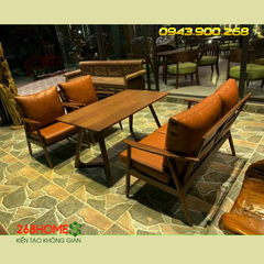 Bộ bàn ghế cafe gỗ HA736