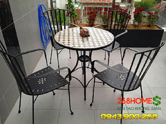 Bàn ghế ngoài trời HA408