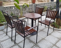 Bàn ghế khung sắt HA109