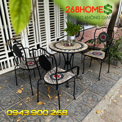 Bàn ghế ngoài trời HA332