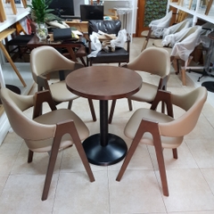 Bộ bàn ghế cafe gỗ HA714