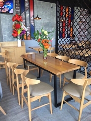Bộ bàn ghế cafe gỗ HA715