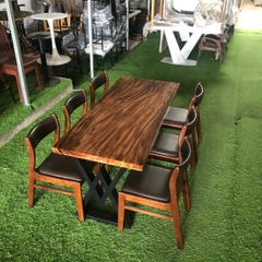 Bàn ghế gỗ nguyên khối HA613