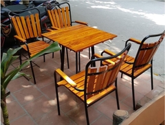 Bàn ghế khung sắt HA107