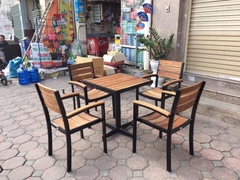 Bàn ghế khung sắt HA107