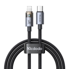 Cáp Sạc Nhanh Mcdodo Type-C to iP 36W Transparent Cable with Charging Light