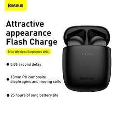Tai Nghe True Wireless Baseus W04 Earbuds | 2 Phiên Bản Thường & Pro, Bluetooth 5.0 (Bản Thường)
