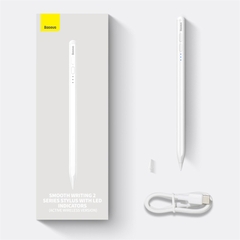 Bút Cảm Ứng Sạc Có Dây Baseus Smooth Writing 2 | Có Đèn Báo Pin, Hít Nam Châm Tiện Lợi