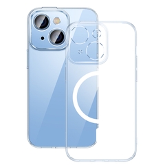 Ốp lưng nhựa viền cứng hỗ trợ sạc từ tính Baseus Crystal Series Magnetic Case For IP 14