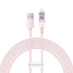 Cáp Sạc Baseus Explorer 2.4A USB to Ln | Chống Nóng An Toàn, Thiết Kế Trong Suốt