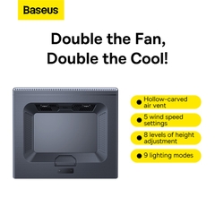 Giá Đỡ Tản Nhiệt Baseus ThermoCool Cho Laptop | 8 Mức Độ Cao, 5 Tốc Độ Quạt, Siêu Êm