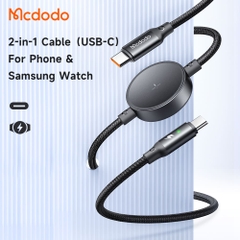 Cáp Sạc Nhanh Mcdodo 2 trong 1 | Sạc Cùng Lúc Điện Thoại & SamsungWatch 60W