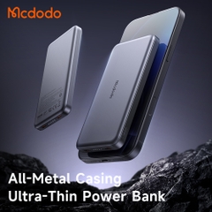 Pin Sạc Dự Phòng Mcdodo Metal Ultra-Thin Siêu Mỏng 10000mAh | Sạc Nhanh 20W, 2 Cổng Type-C
