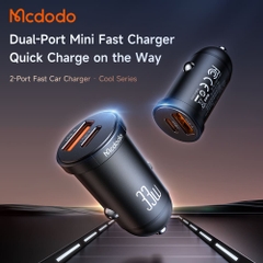 Tẩu Sạc Mcdodo Cool Series 33W | Sạc Nhanh 2 Cổng Type-C & USB