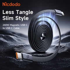 Cáp Sạc Mcdodo Cab Mage Type-C to Type-C 240W | Tự Cuốn Gọn Nhẹ, Cáp Dẹt Từ Tính