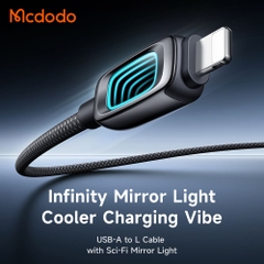 Dây Sạc Mcdodo Vision Sci-Fi USB to Ln 3A | Hiệu Ứng LED 3D, Đầu Hợp Kim Kẽm