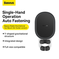 Giá Đỡ Điện Thoại Ô Tô Baseus | Kẹp Cửa Gió, Cơ Chế Kẹp Tự Động Bằng Trọng Lực, Chống Rung