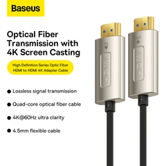 Cáp HDMI 4K@60Hz Baseus High Definition | Lõi Sợi Quang, Chống Nhiễu Tuyệt Đối