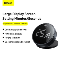 Đồng Hồ Bấm Giờ Baseus Heyo Pro | Dùng Nấu Ăn, Học Tập, Màn Hình LED, Xoay Vặn