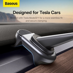 Giá Đỡ Điện Thoại Tự Động Baseus T-Space Solar | Thiết Kế Cho Xe Tesla Model 3/Y, Chắc Chắn