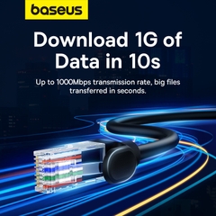 Cáp Mạng LAN Baseus CAT5 Chính Hãng | Dây Tròn Siêu Bền, Chơi Game & Xem Phim Không Giật Lag
