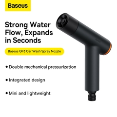 Bộ Vòi Xịt Rửa Xe Baseus GF3 | Tăng Áp Kép, Nút Bấm 1 Chạm, Nguyên Khối Chống Rò Rỉ, Siêu Nhẹ 109g