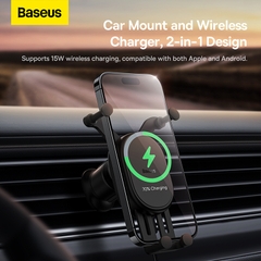 Đế Giữ Điện Thoại Baseus Stable Gravitational Wireless Charging Car Mount Pro 15W