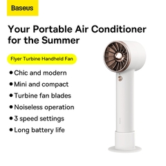 Quạt Mini Cầm Tay Baseus 2000/4000mAh | 3 Tốc Độ Gió, Mát Lạnh Tức Thì (2000mAh)