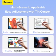 Bút Cảm Ứng Sạc Có Dây Baseus Smooth Writing 2 | Có Đèn Báo Pin, Hít Nam Châm Tiện Lợi