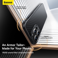 Ốp Lưng Nam Châm Chống Bám Bẩn Baseus Synthetic Fiber Series Magnetic Phone Case cho iP14