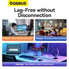 Dây Mạng LAN Baseus CAT6 Dạng Dẹt | Luồn Dây Dễ Dàng, Chơi Game Ổn Định